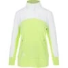 Adidas PrimeBlue 1/4 Snap Women Jacket - Pulse Lime -Golf Fashion adidas primeblue 1 4 snap outerwear