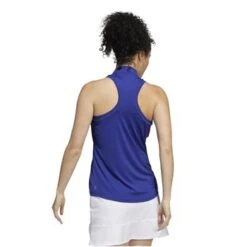 Adidas Primeblue Racerback Sleeveless Polo Women Shirt - Legacy Indigo Size: XL -Golf Fashion adidas primeblue racerback sleeveless polo shirt 3