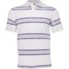 Callaway Yarn-Dyed Space Dye Filtered Stripe Polo Shirt - Bright White -Golf Fashion callaway yarn dyed space dye filtered stripe shirt