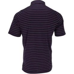 Callaway Yarn-Dyed Ventilated Jacquard Stripe Polo Shirt - Peacoat -Golf Fashion callaway yarn dyed ventilated jacquard stripe shirt 1