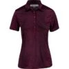 Greg Norman Refuge S/S Women Polo Shirt - Merlot -Golf Fashion greg norman refuge s s shirt